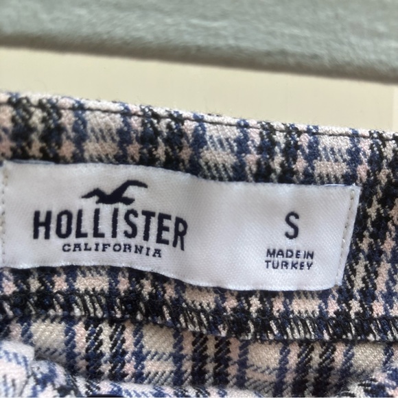 Hollister plaid mini skirt women's sz small ultra high rise belted  EUC - Picture 4 of 7